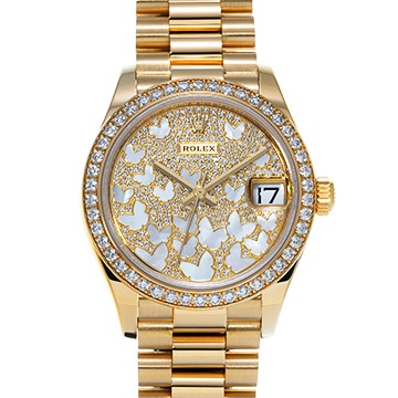 ロレックス デイトジャスト 31 278288RBR パヴェダイヤモンド ユニセックス 時計 【中古】【wristwatch】