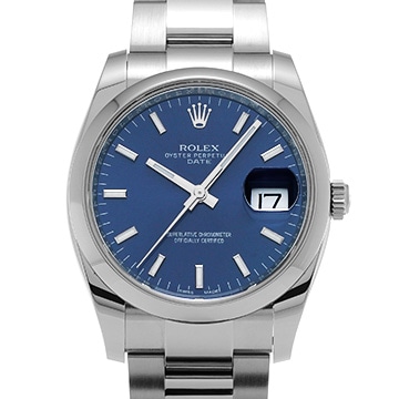 ロレックス オイスターパーペチュアル デイト 115200 ブルー メンズ 時計 【中古】【wristwatch】