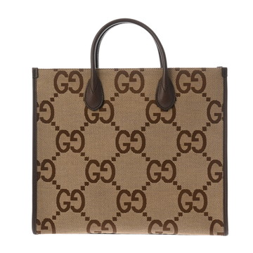 グッチ ジャンボGG ベージュ/ブラウン 678839 ジャンボGGキャンバス/レザー レディース バッグ 【中古】【bag】