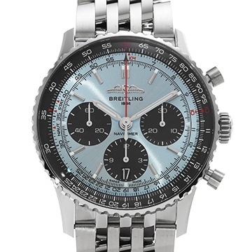 ブライトリング ナビタイマー B01 クロノグラフ 41 AB0139 アイスブルー/ブラック メンズ 時計 【中古】【wristwatch】