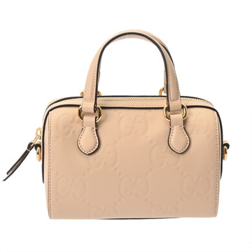 グッチ スーパーミニバッグ  ベージュ 790130 0416 GGレザー レディース バッグ 【中古】【bag】