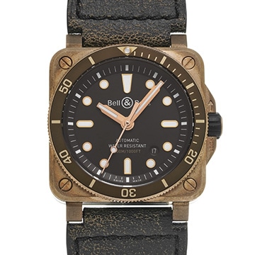 ベル＆ロス BR 03-92 ダイバー ブラウン ブロンズ BR0392-D-BR-BR/SCA ブラウン メンズ 時計 【中古】【wristwatch】