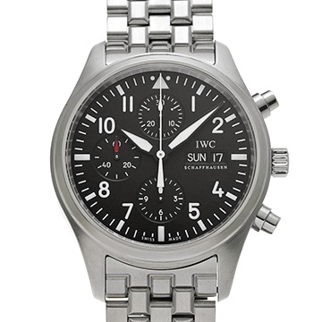 IWC パイロットウォッチ クロノグラフ IW371704 ブラック メンズ 時計 【中古】【wristwatch】