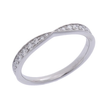 ティファニー ハーモニー ハーフエタニティ リング シルバー Pt950プラチナ レディース ジュエリー 【中古】【jewelry】