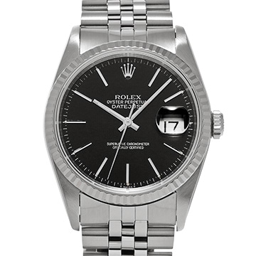 ロレックス デイトジャスト 16234 ブラック メンズ 時計 【中古】【wristwatch】