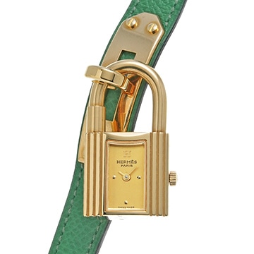 エルメス ケリーウォッチ KE1.201 シャンパン レディース 時計 【中古】【wristwatch】