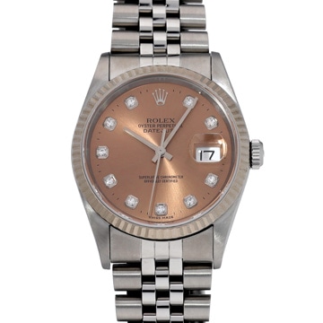 ロレックス デイトジャスト 16234G ピンク/ダイヤモンド メンズ 時計 【中古】【wristwatch】