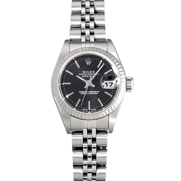ロレックス デイトジャスト 79174 ブラック レディース 時計 【中古】【wristwatch】