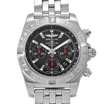 ブライトリング クロノマット 44 AB0111 ブラック メンズ 時計 【中古】【wristwatch】