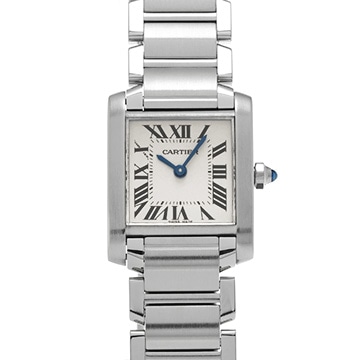 カルティエ タンクフランセーズ SM W51008Q3 シルバー レディース 時計 【中古】【wristwatch】