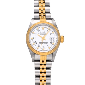 ロレックス デイトジャスト 69173 ホワイト レディース 時計 【中古】【wristwatch】