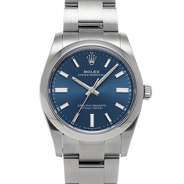 ロレックス オイスターパーペチュアル 34 124200 ブルー ユニセックス 時計 【中古】【wristwatch】