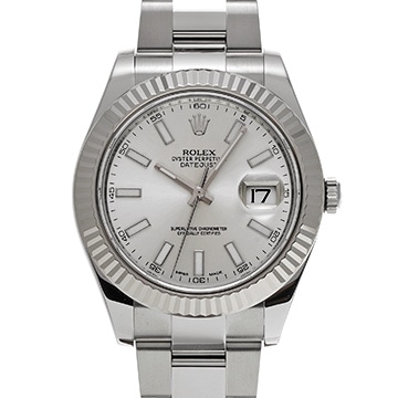 ロレックス デイトジャスト II 116334 シルバー メンズ 時計 【中古】【wristwatch】