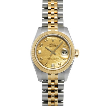 ロレックス デイトジャスト 179173 ゴールドダスト レディース 時計 【中古】【wristwatch】