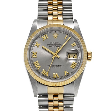 ロレックス デイトジャスト 16233 グレー メンズ 時計 【中古】【wristwatch】