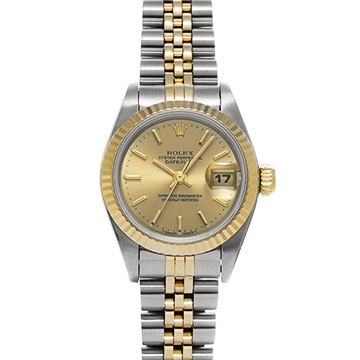 ロレックス デイトジャスト 69173 シャンパン レディース 時計 【中古】【wristwatch】