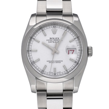 ロレックス デイトジャスト 116200 ホワイト メンズ 時計 【中古】【wristwatch】