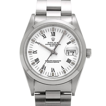 ロレックス オイスターパーペチュアル デイト 15200 ホワイト メンズ 時計 【中古】【wristwatch】