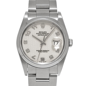 ロレックス デイトジャスト 16200 アイボリーコンピュータ メンズ 時計 【中古】【wristwatch】