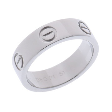 カルティエ ラブリング #51 シルバー Pt950プラチナ レディース ジュエリー 【中古】【jewelry】