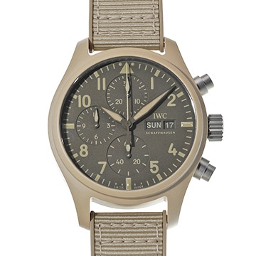 IWC パイロットウォッチ クロノグラフ トップガン モハーヴェ デザート IW389402 アイボリー メンズ 時計 【中古】【wristwatch】