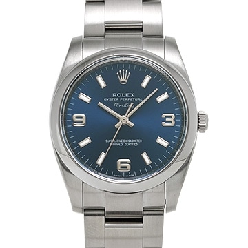 ロレックス オイスターパーペチュアル エアキング 114200 ブルー メンズ 時計 【中古】【wristwatch】