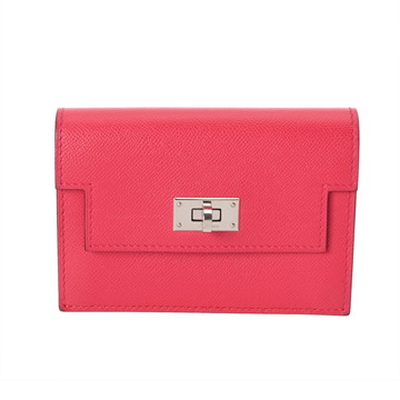 エルメス ケリー ポケットスリムウォレット ローズエクストリーム ヴォーマダム ユニセックス 財布 【中古】【purse】