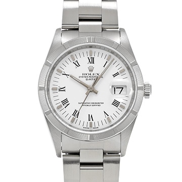 ロレックス オイスターパーペチュアル デイト 15210 ホワイト メンズ 時計 【中古】【wristwatch】