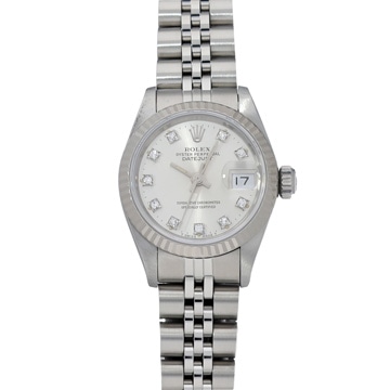ロレックス デイトジャスト 69174G シルバー/ダイヤモンド レディース 時計 【中古】【wristwatch】