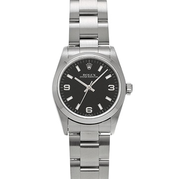 ロレックス オイスターパーペチュアル 77080 ブラック ユニセックス 時計 【中古】【wristwatch】