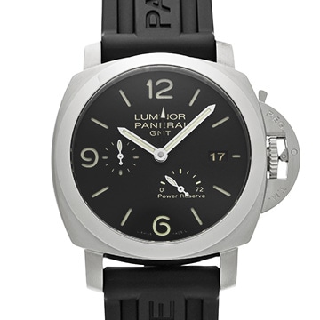パネライ ルミノール 1950 3デイズ GMT パワーリザーブ オートマティック アッチャイオ PAM00321 ブラック メンズ 時計 【中古】【wristwatch】