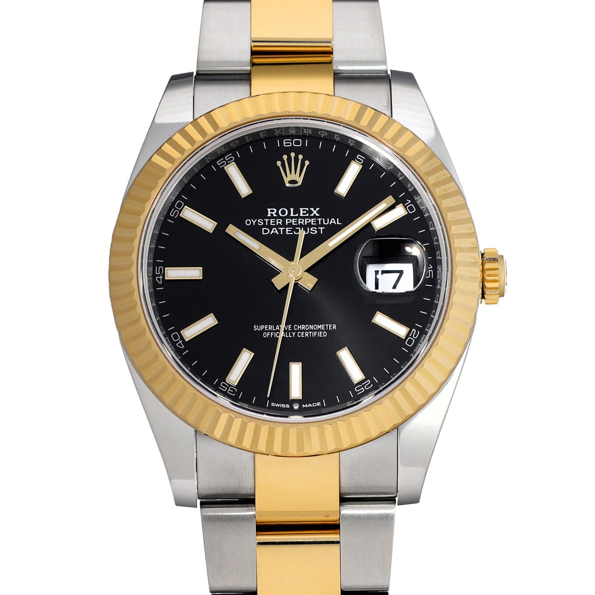 ロレックス デイトジャスト 41 126333 ブライトブラック メンズ 時計 【中古】【wristwatch】