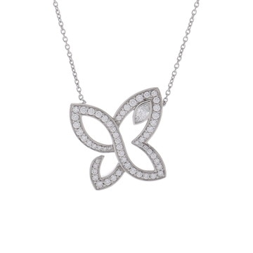 ハリー ウィンストン インフィニット リリークラスター ネックレス シルバー Pt950プラチナ レディース ジュエリー 【中古】【jewelry】