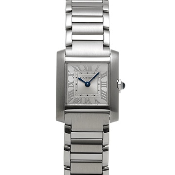 カルティエ タンクフランセーズ SM WSTA0065 シルバー レディース 時計 【中古】【wristwatch】