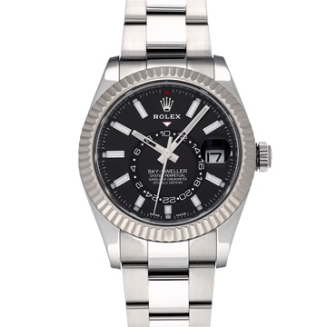ロレックス スカイドゥエラー 326934 ブライトブラック メンズ 時計 【中古】【wristwatch】