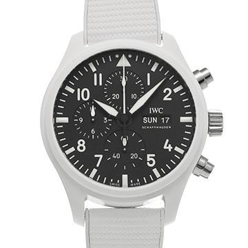 IWC パイロットウォッチ クロノグラフ トップガン レイク タホ IW389105 ブラック メンズ 時計 【中古】【wristwatch】