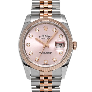 ロレックス デイトジャスト 36 116231G ピンク/ダイヤモンド メンズ 時計 【中古】【wristwatch】