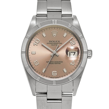 ロレックス オイスターパーペチュアル デイト 15210 ピンク メンズ 時計 【中古】【wristwatch】
