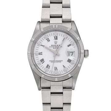 ロレックス オイスターパーペチュアル デイト 15210 ホワイト メンズ 時計 【中古】【wristwatch】