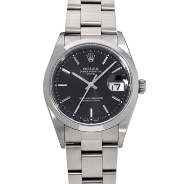 ロレックス オイスターパーペチュアル デイト 15200 ブラック メンズ 時計 【中古】【wristwatch】