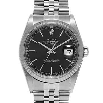 ロレックス デイトジャスト 16234 ブラック メンズ 時計 【中古】【wristwatch】
