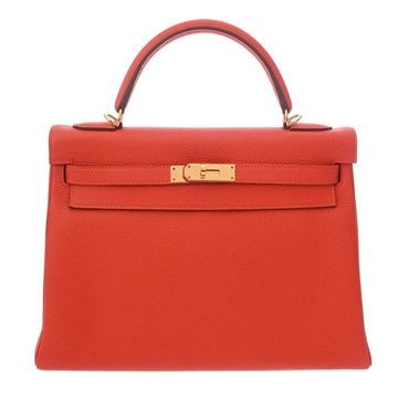 エルメス ケリー 32 内縫い 2WAY ルージュピヴォワンヌ トゴ レディース バッグ 【中古】【bag】