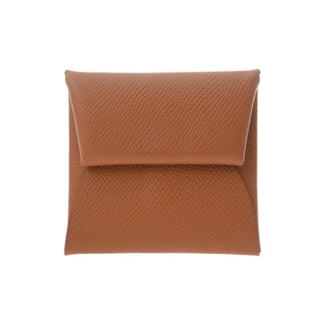 エルメス バスティア ゴールド/シルバー金具 ヴォーエプソン ユニセックス 財布 【中古】【purse】