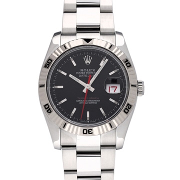 ロレックス デイトジャスト ターノグラフ 116264 ブラック メンズ 時計 【中古】【wristwatch】