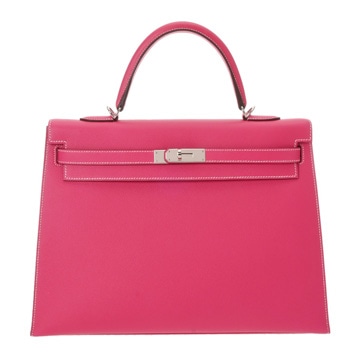 エルメス ケリー 35 外縫い ローズティリアン ヴォーエプソン レディース バッグ 【中古】【bag】