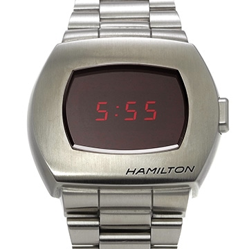 ハミルトン アメリカンクラシック PSR デジタルクォーツ H52414130 ブラック メンズ 時計 【中古】【wristwatch】