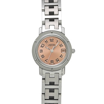 エルメス クリッパー CL4.210 ピンク レディース 時計 【中古】【wristwatch】