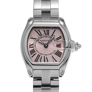 カルティエ ロードスター SM W62017V3 ピンク レディース 時計 【中古】【wristwatch】