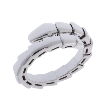 ブルガリ セルペンティヴァイパーリング #Ｓ シルバー K18ホワイトゴールド WG レディース ジュエリー 【中古】【jewelry】