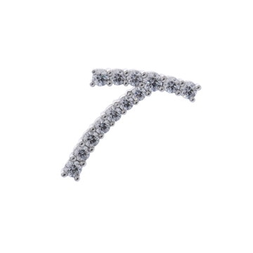 ギメル Tイニチャル ブローチ シルバー Pt950プラチナ レディース ジュエリー 【中古】【jewelry】